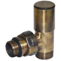 Carlo Poletti Кран радіаторний кутовий BRUSH BRONZE Ø1/2″ х 24-19 COMPACT (V150111M)