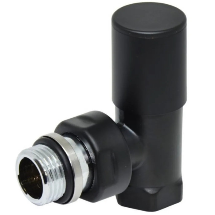 Кран радіаторний кутовий BLACK MATTE Ø1/2″ COMPACT Carlo Poletti Srl (V150310EFS9005O)
