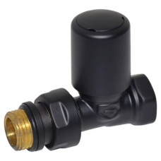 Кран радіаторний прямий BLACK MATTE Ø1/2″ FIRST Carlo Poletti Srl (V140710EFS9005O)