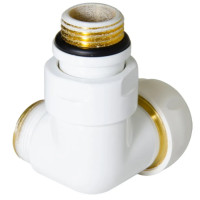 Термоклапан трьохосьовий БІЛИЙ Ø1/2″ х 24-19 SX (лівий) CORNER-THERMO Carlo Poletti Srl (V75111EFSX)