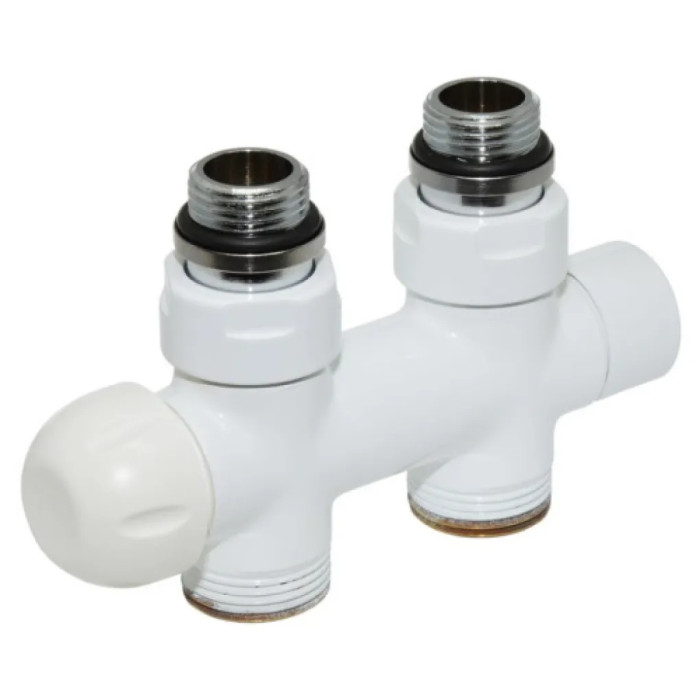 Узел термостатический TWIN THERMO БЕЛЫЙ прямой Ø1/2″ З x 3/4″ EK 50 мм Carlo Poletti Srl (V37510EFSB)