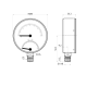 63337 Термоманометр ТМ80 0-4 бар, 20-120С, радіальний, з монтажним клапаном R1/2