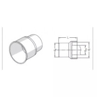 Патрубок для сифону RAUPIANO PLUS прямий 50/40-30 (121414001)
