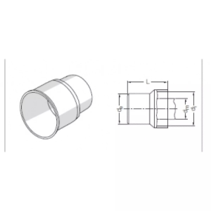 Патрубок для сифону RAUPIANO PLUS кутовий 40/40-30 (123174001)