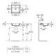 GAP умивальник 42*49 см, квадратний, що вбудовується, з отвором під змішувач, ROCA