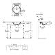 GAP умывальник 40*40 см, встроенный, круглый, с отверстием под смеситель, ROCA