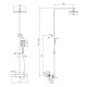 SISTEMA L система душова (термостат для душа, верхній душ 260*188 мм ABS, ручний душ 86 мм 1 режим, шланг 150 см), de la noche, VOLLE