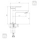 LIBRA змішувач для умивальника, 35 мм, de la noche, VOLLE