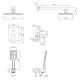 SISTEMA L система душова прихованого монтажу (змішувач прихованого монтажу для душа, верхній душ 260*188мм ABS, ручний душ 86мм 1 режим, шланг), cromo, VOLLE
