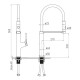 BRAVO F змішувач для кухні з гнучким виливом, 35мм, cromo, VOLLE