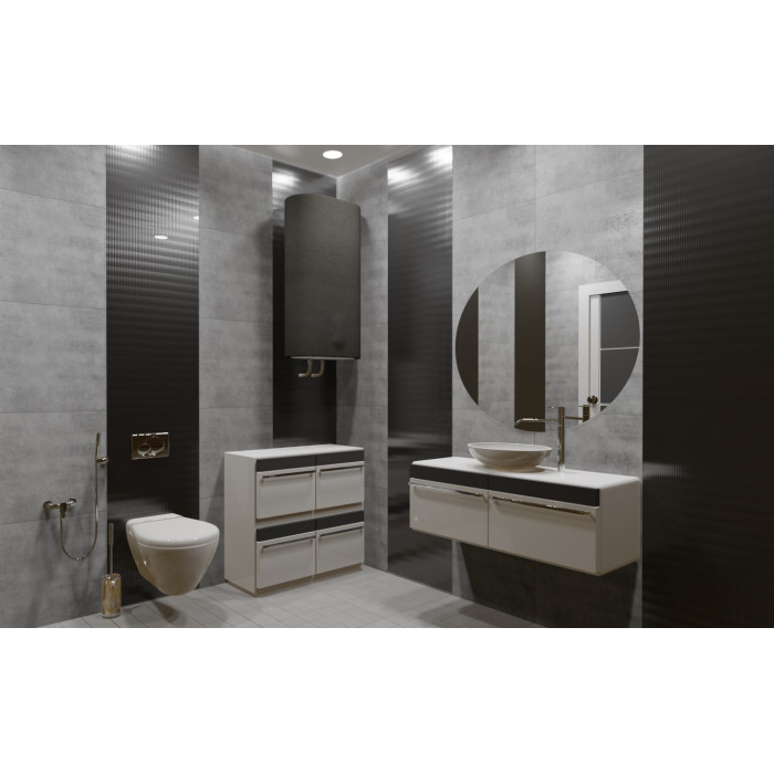 Декоративний чохол для бойлера WILLER IV50DR-Brig (Креп-сатин чорний / 880х860мм / 66-1) (CC860-Black-Krpst)