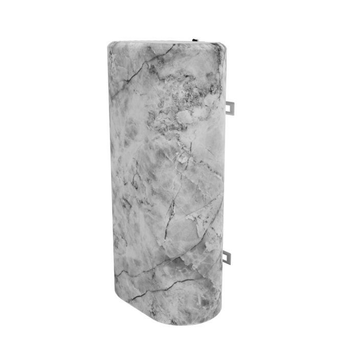 Декоративный чехол для бойлера WILLER IV80DR-Brig (Белый мрамор/980х985мм/10) (CC985-White-marble)