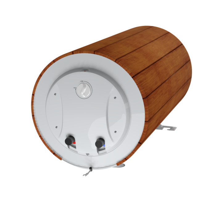 Декоративный чехол для бойлера WILLER EV50DR Optima (Деревянные рельсы; 1055*560мм; №22) (CC560-Wooden-pln)