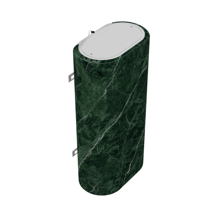 Декоративный чехол для бойлера WILLER IV80DR-Brig (Черный мрамор/980х985мм/11) (CC985-Black-marble)