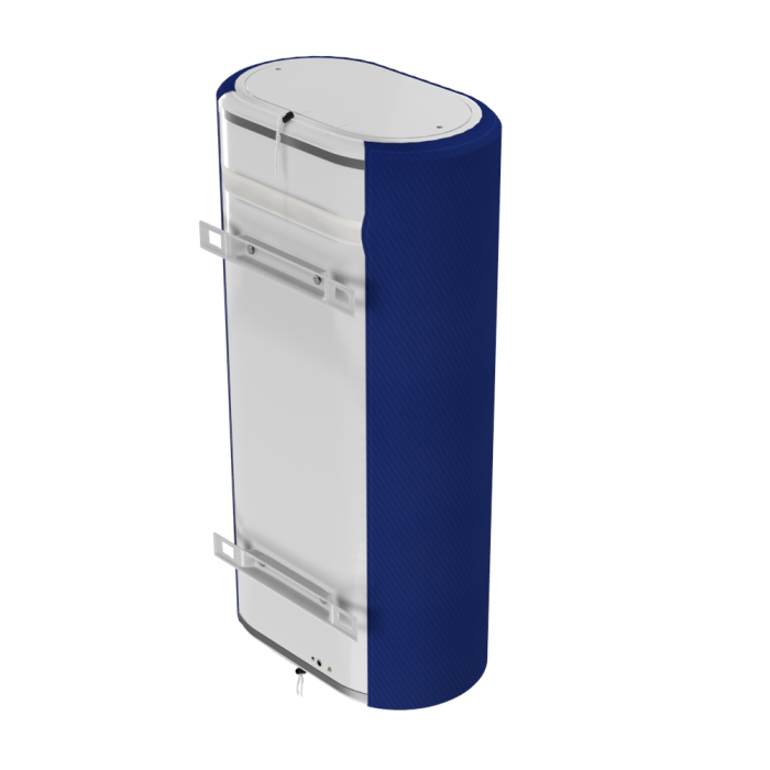 Декоративный чехол для бойлера WILLER IV80DR-Brig (Диагональ синяя/980х985мм/68-2) (CC985-Cfl-Diagonal)