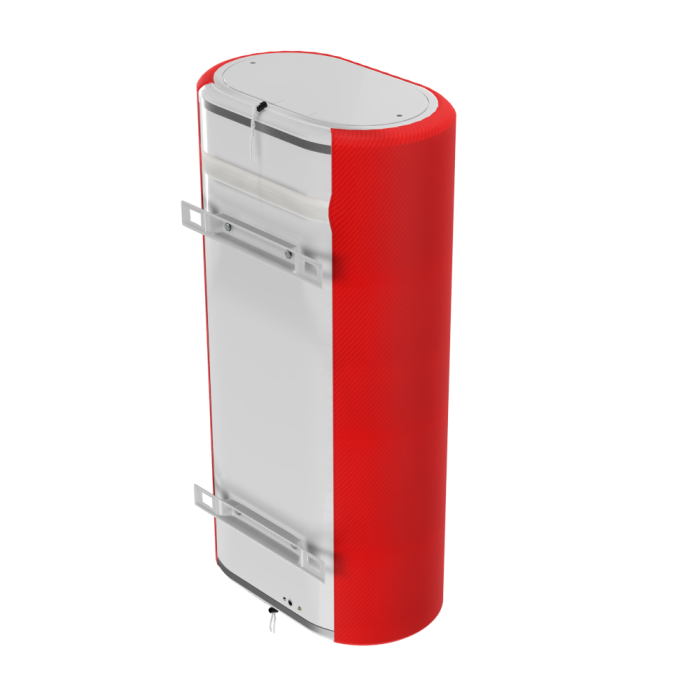 Декоративный чехол для бойлера WILLER IV50DR-Brig (Диагональ красная/880х860мм/70-1) (CC860-Red-Diagonal)