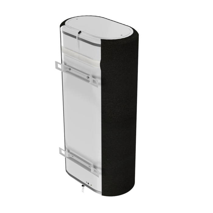 Декоративный чехол для бойлера WILLER IV80DR-Brig (Габардин черный/980х985мм/65-2) (CC985-Black-Gbrd)