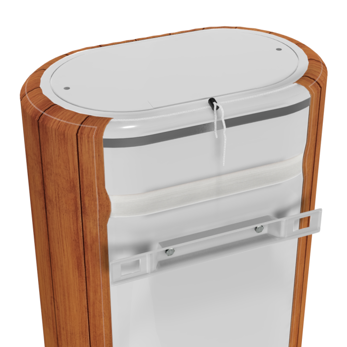 Декоративный чехол для бойлера WILLER IV50DR-Brig (Деревянные рейки; 880*860мм; №6) (CC860-Wooden-pln)
