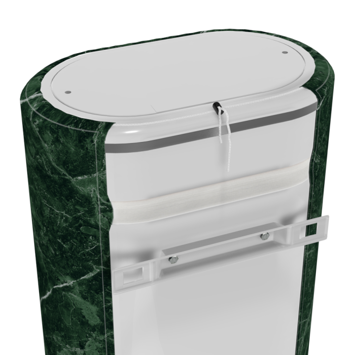 Декоративный чехол для бойлера WILLER IV80DR-Brig (Черный мрамор/980х985мм/11) (CC985-Black-marble)