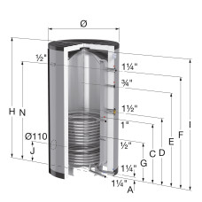 Бойлер косвенного нагрева Flamco Duo HLS-E 1000 19912