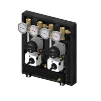 Насосна група KOMBIMIX з GRUNDFOS UPM3S AUTO 15-60, 2 змішувальних контури, з сервомоторами, DN20 (MEIH-26101.43)