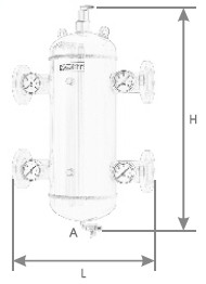 Гидрострелка з сепаратором повітря і шламу KVANT AirDirt TRF фланцева