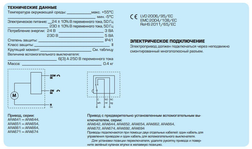 ara600 elektricheskie privody для povorotnyhh klapanov esbeustanovka