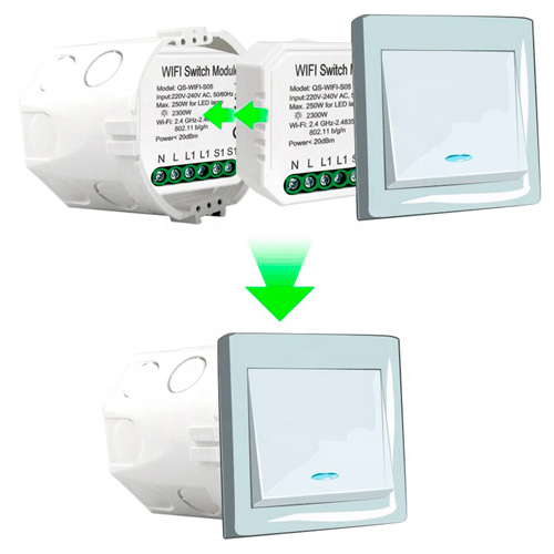 Приклад монтажу Tervix Pro Line WiFi Switch