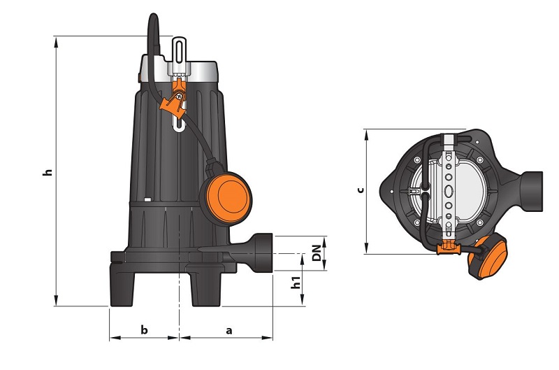 размеры Pedrollo Tritus TR 1.1