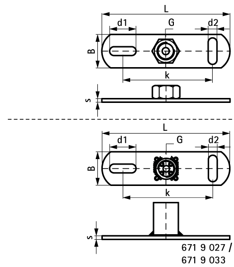 Підп'ятник BIS 3/4, довжина 145 мм